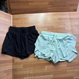 Athletic short bundle size 8/10 black in mint green Zella & all in motion
